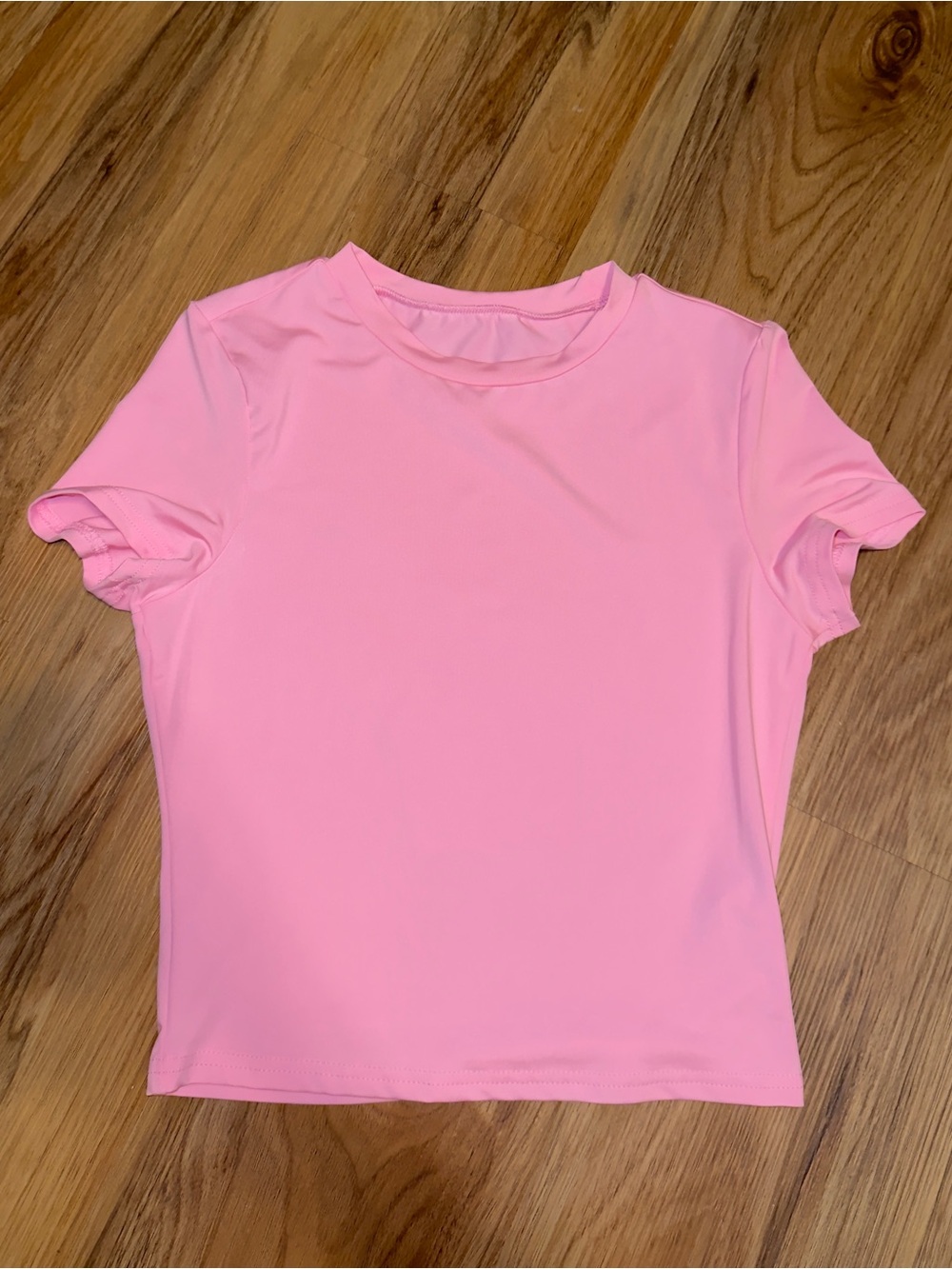 Women’s Pink Short Sleeve Crewneck Top